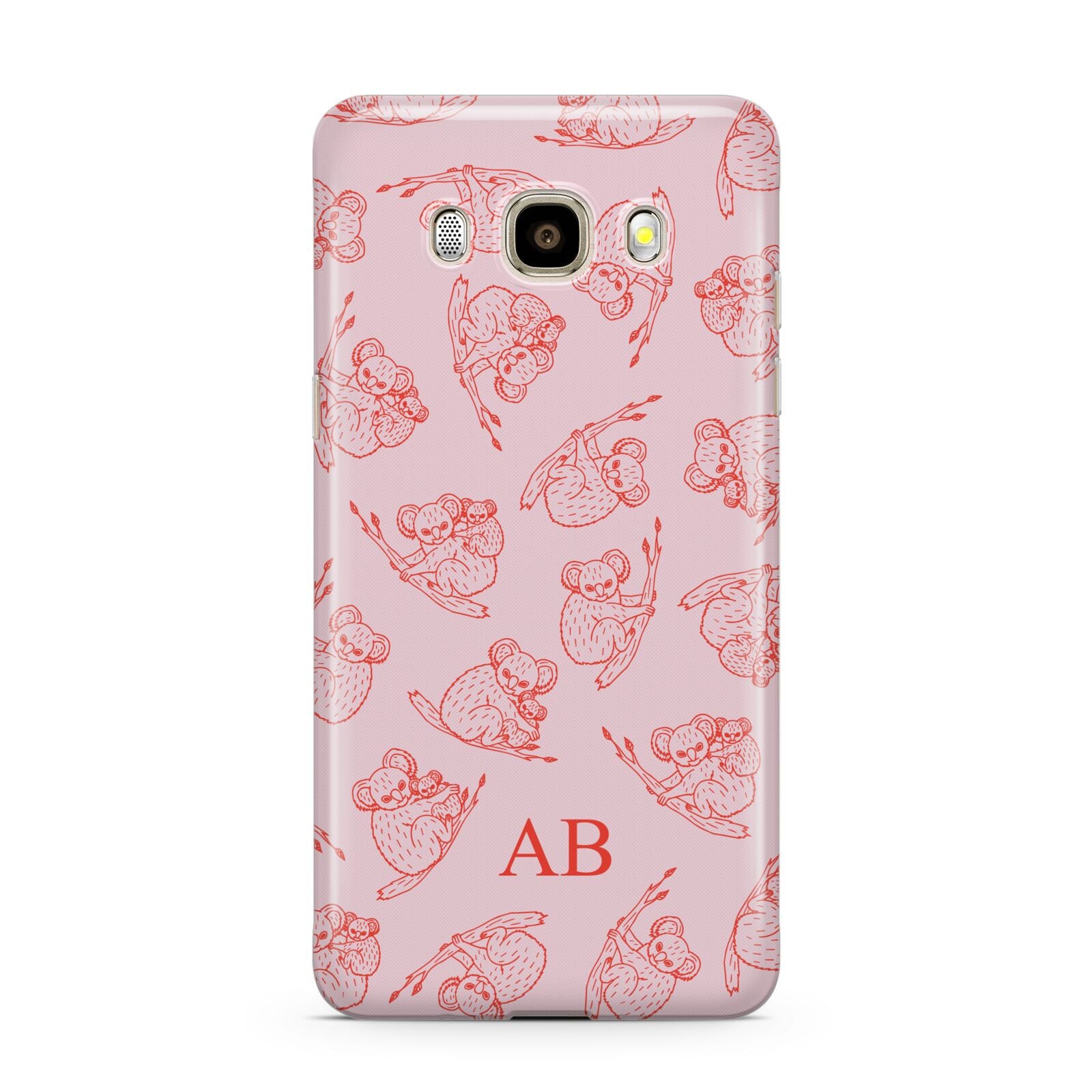 Personalised Koala Samsung Galaxy J7 2016 Case on gold phone