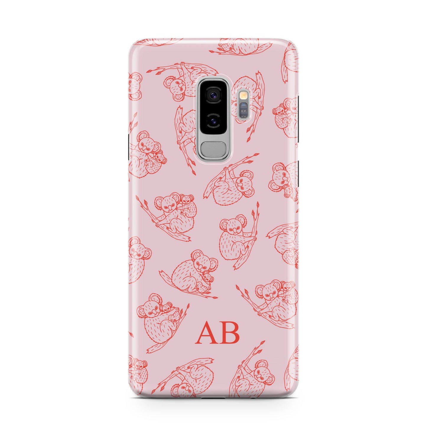 Personalised Koala Samsung Galaxy S9 Plus Case on Silver phone