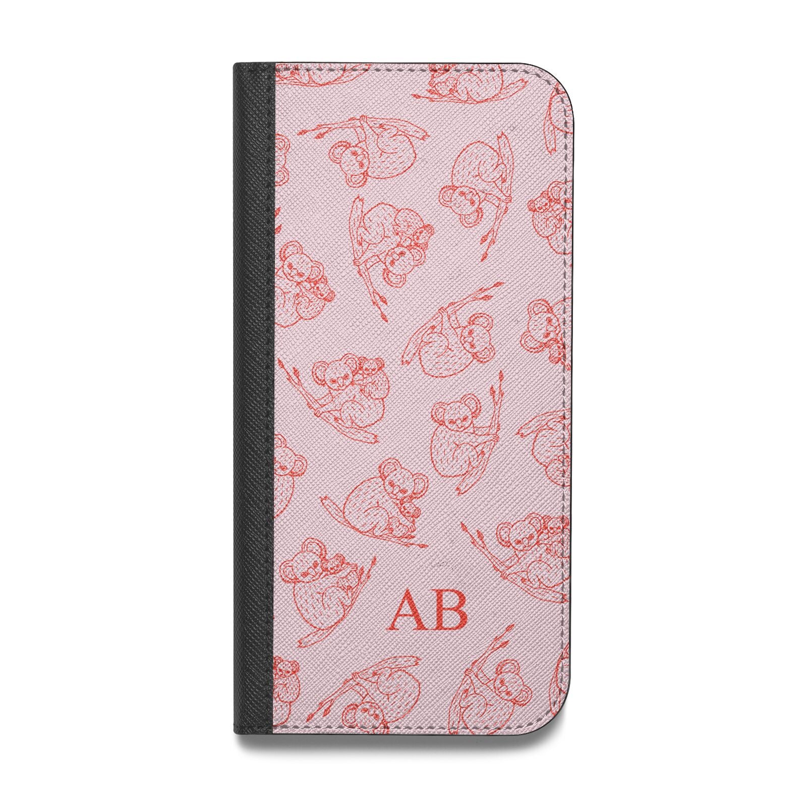 Personalised Koala Vegan Leather Flip Samsung Case