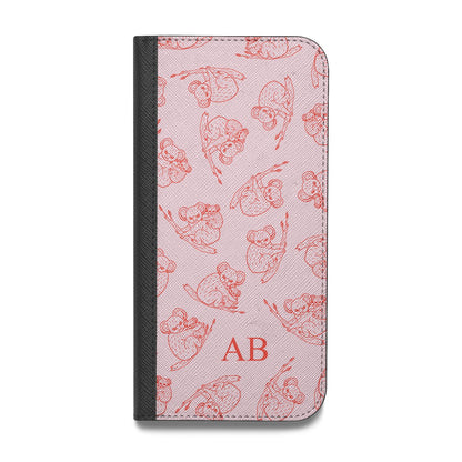 Personalised Koala Vegan Leather Flip Samsung Case