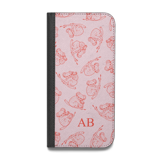Personalised Koala Vegan Leather Flip Samsung Case