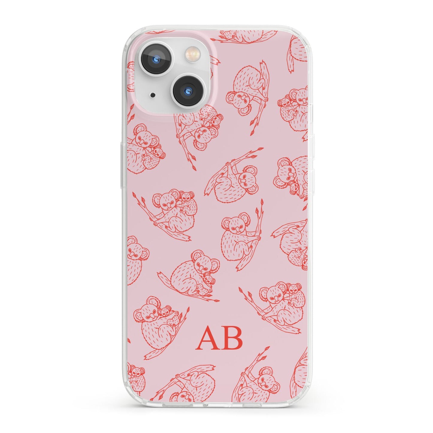Personalised Koala iPhone 13 Clear Bumper Case
