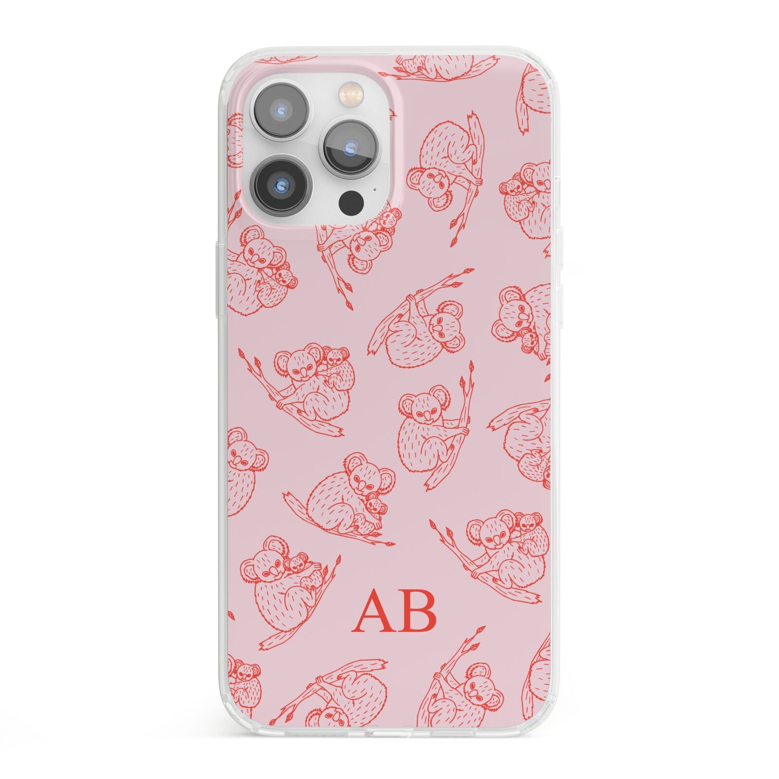 Personalised Koala iPhone 13 Pro Max Clear Bumper Case