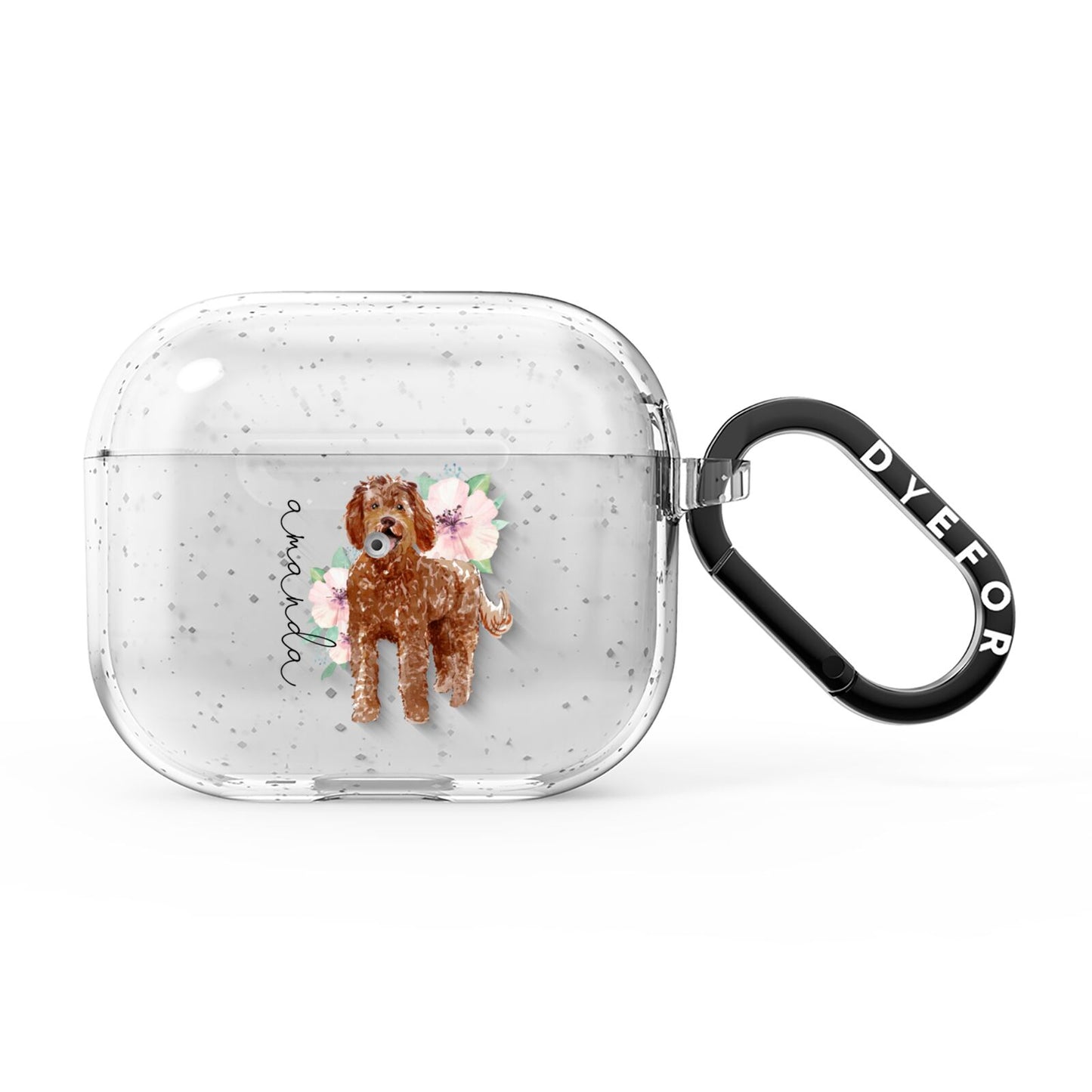 Personalised Labradoodle AirPods Glitter Case 3rd Gen
