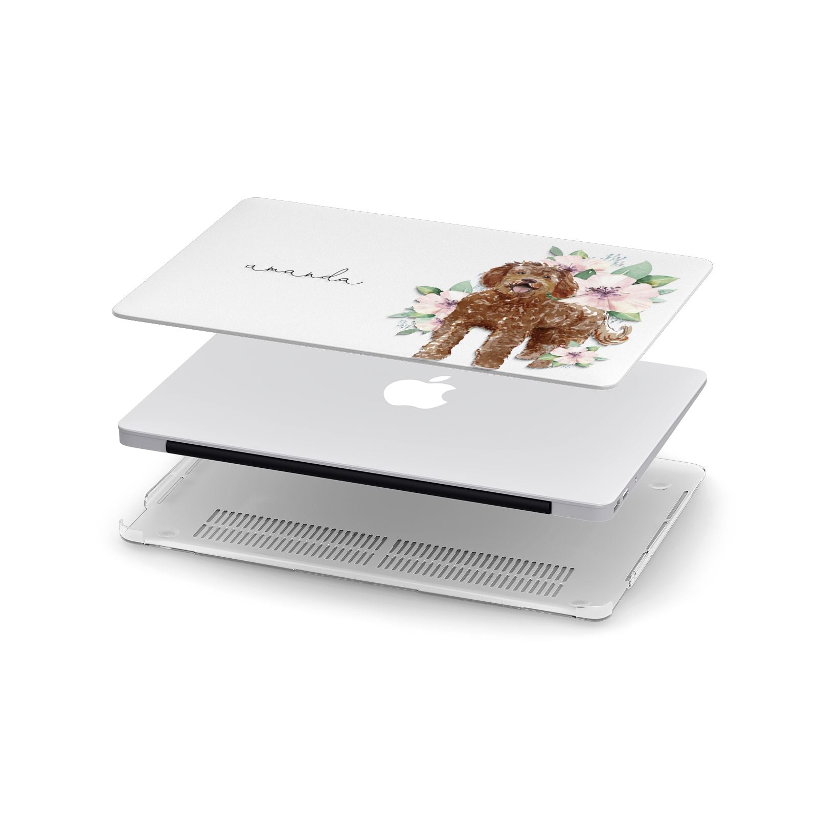 Personalised Labradoodle Apple MacBook Case in Detail
