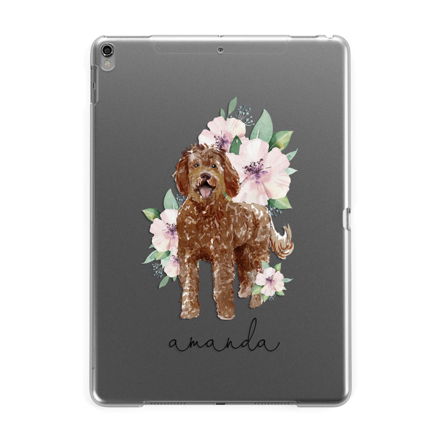 Personalised Labradoodle Apple iPad Grey Case