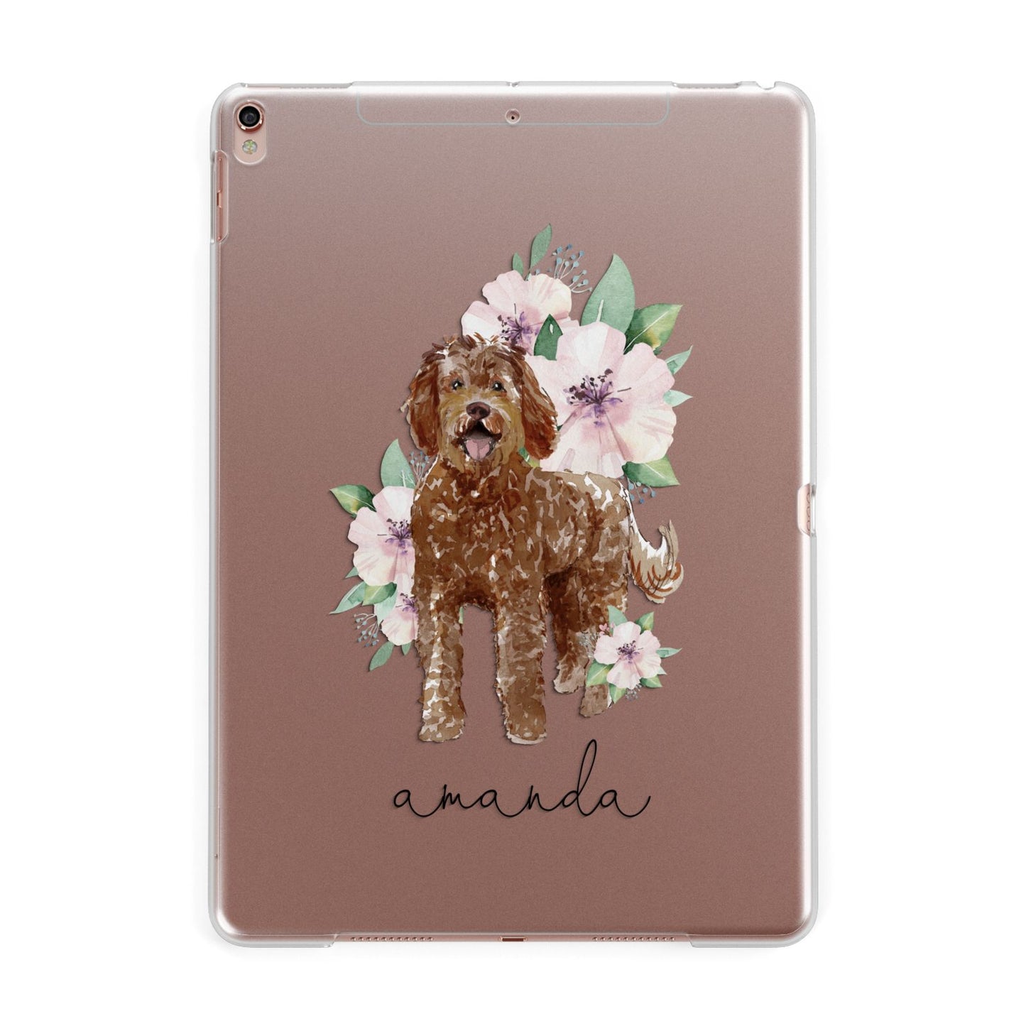 Personalised Labradoodle Apple iPad Rose Gold Case