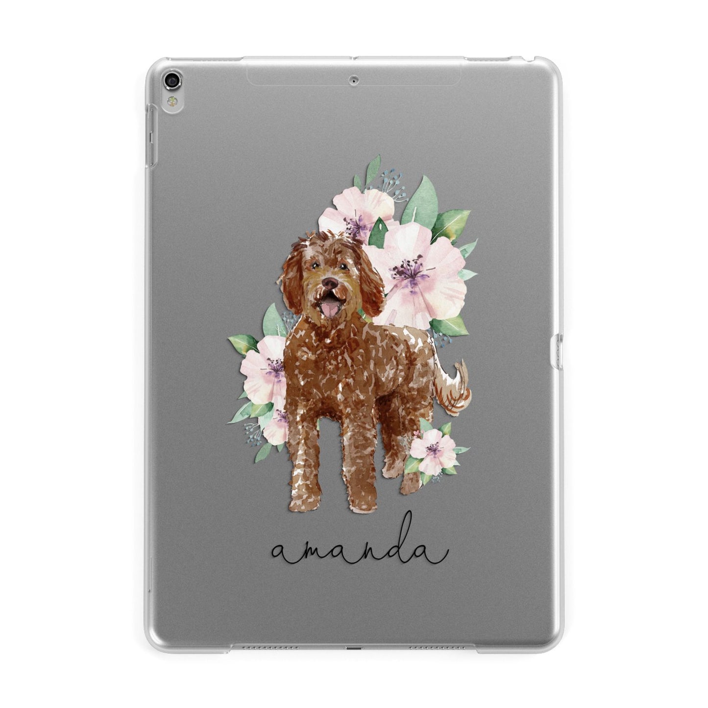 Personalised Labradoodle Apple iPad Silver Case