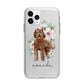 Personalised Labradoodle Apple iPhone 11 Pro in Silver with Bumper Case