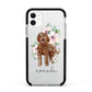Personalised Labradoodle Apple iPhone 11 in White with Black Impact Case