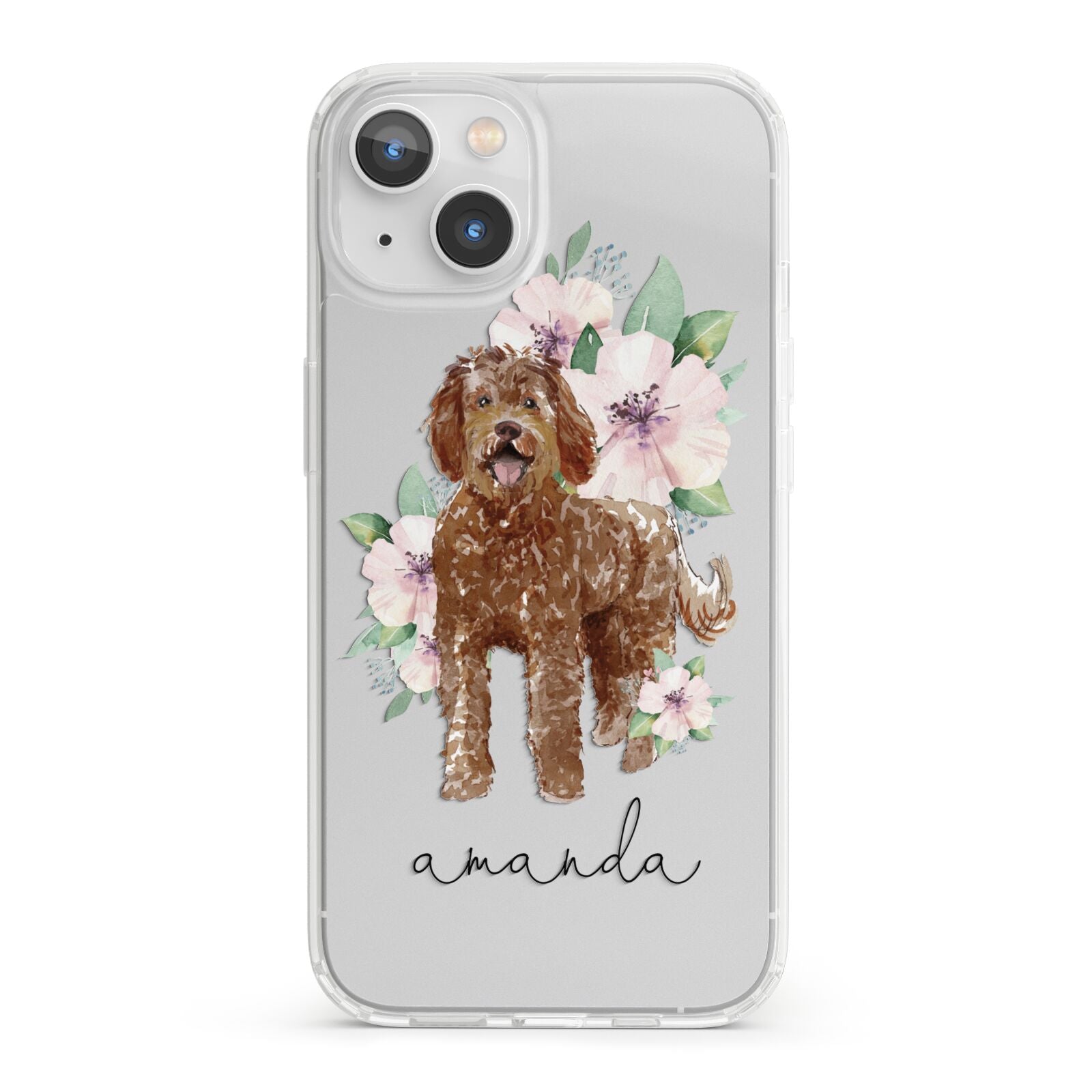 Personalised Labradoodle iPhone 13 Clear Bumper Case