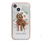 Personalised Labradoodle iPhone 13 Mini TPU Impact Case with Pink Edges