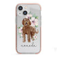 Personalised Labradoodle iPhone 13 Mini TPU Impact Case with Pink Edges
