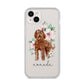 Personalised Labradoodle iPhone 14 Plus Clear Tough Case Starlight