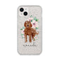 Personalised Labradoodle iPhone 14 Plus Glitter Tough Case Starlight