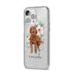 Personalised Labradoodle iPhone 14 Pro Max Glitter Tough Case Silver Angled Image