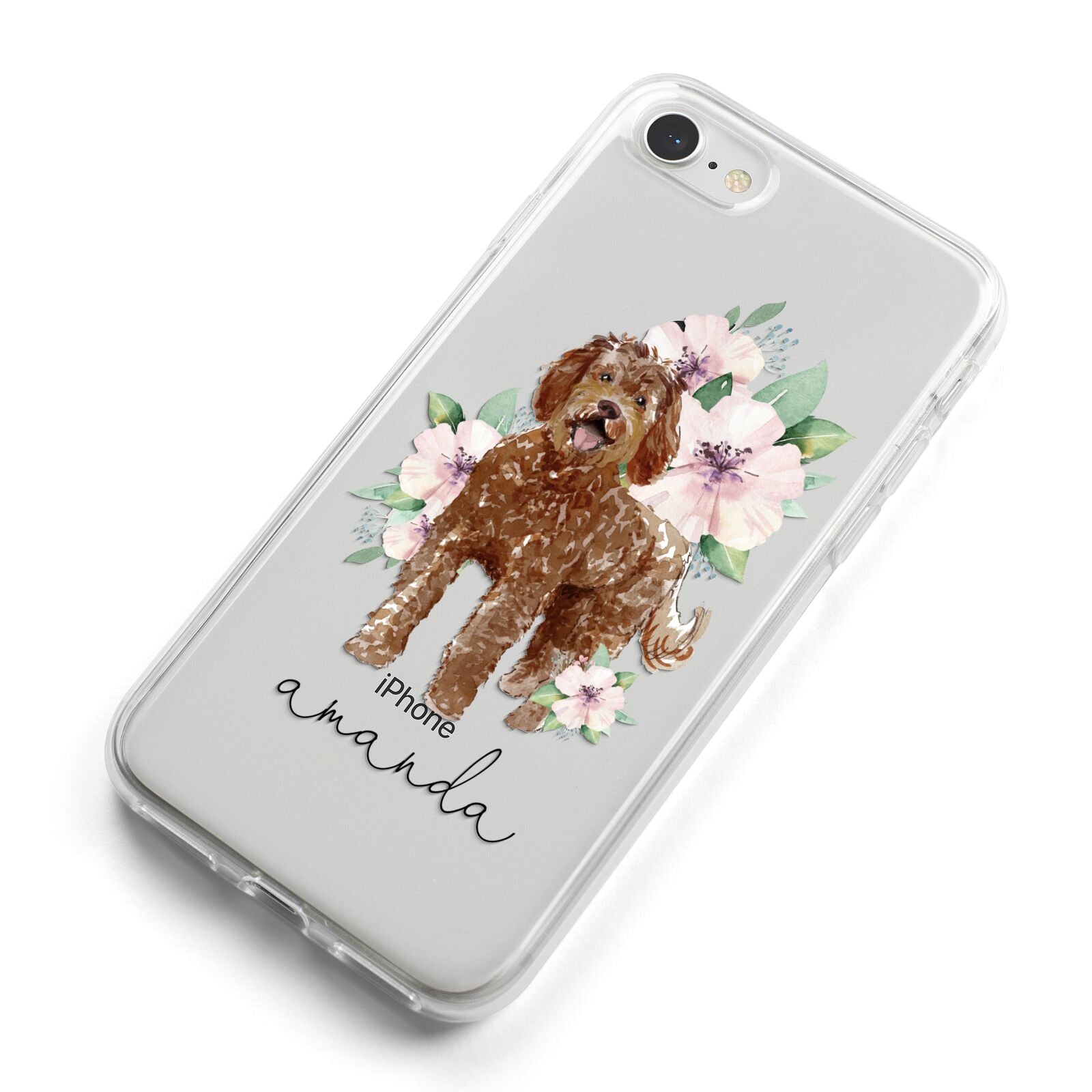 Personalised Labradoodle iPhone 8 Bumper Case on Silver iPhone Alternative Image