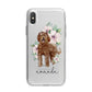 Personalised Labradoodle iPhone X Bumper Case on Silver iPhone Alternative Image 1