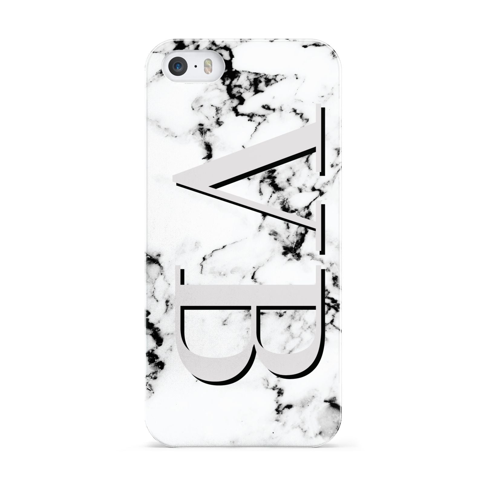 Personalised Landscape Initials With Marble Apple iPhone 5 Case