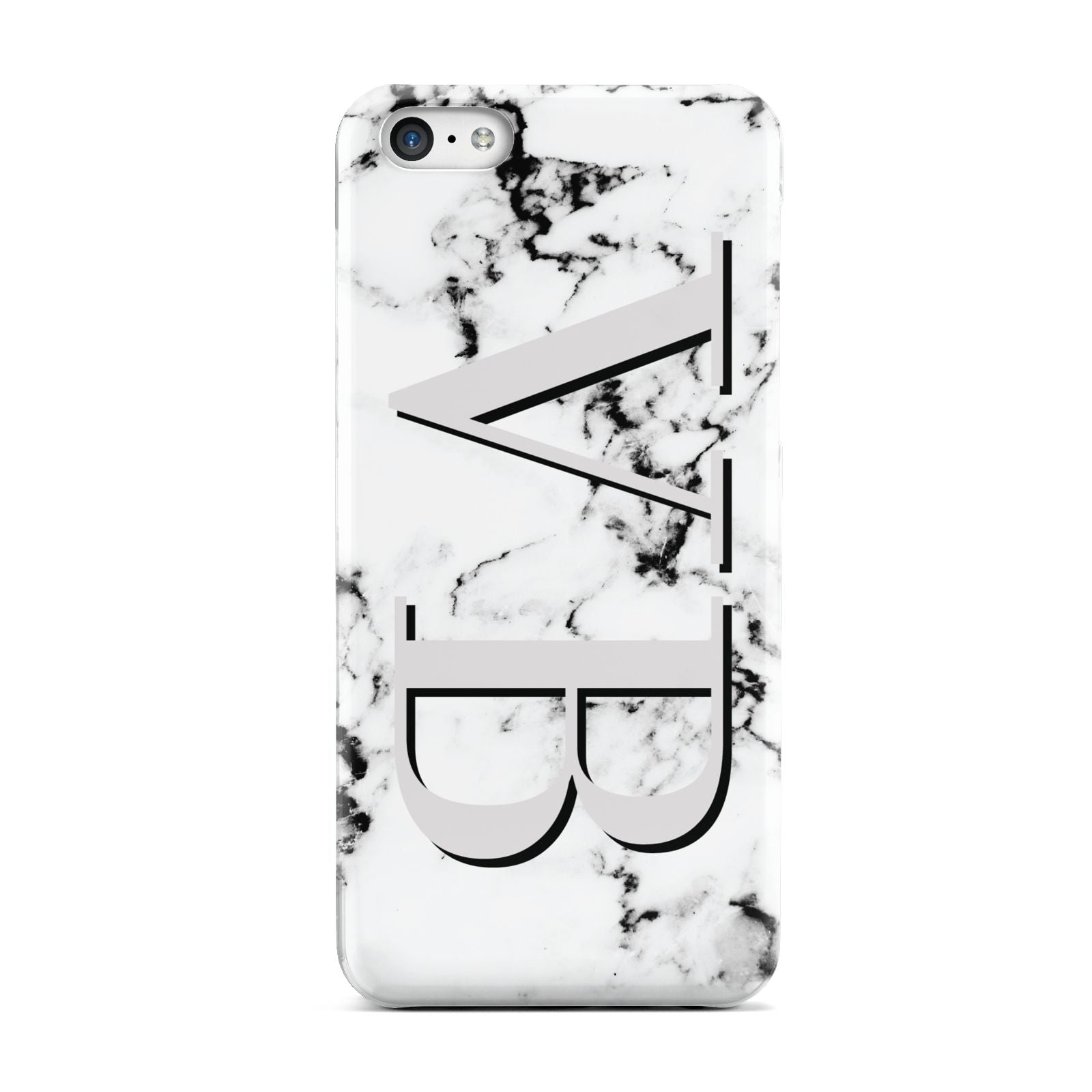 Personalised Landscape Initials With Marble Apple iPhone 5c Case