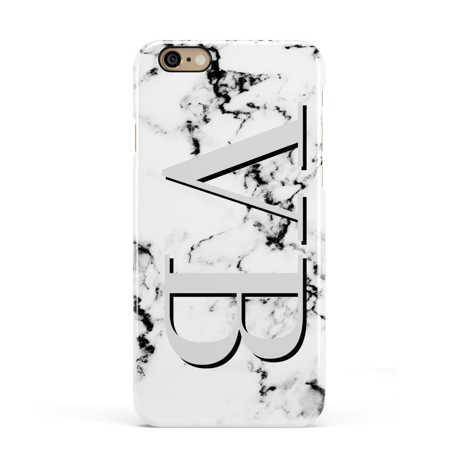 Personalised Landscape Initials With Marble Apple iPhone 6 3D Snap Case