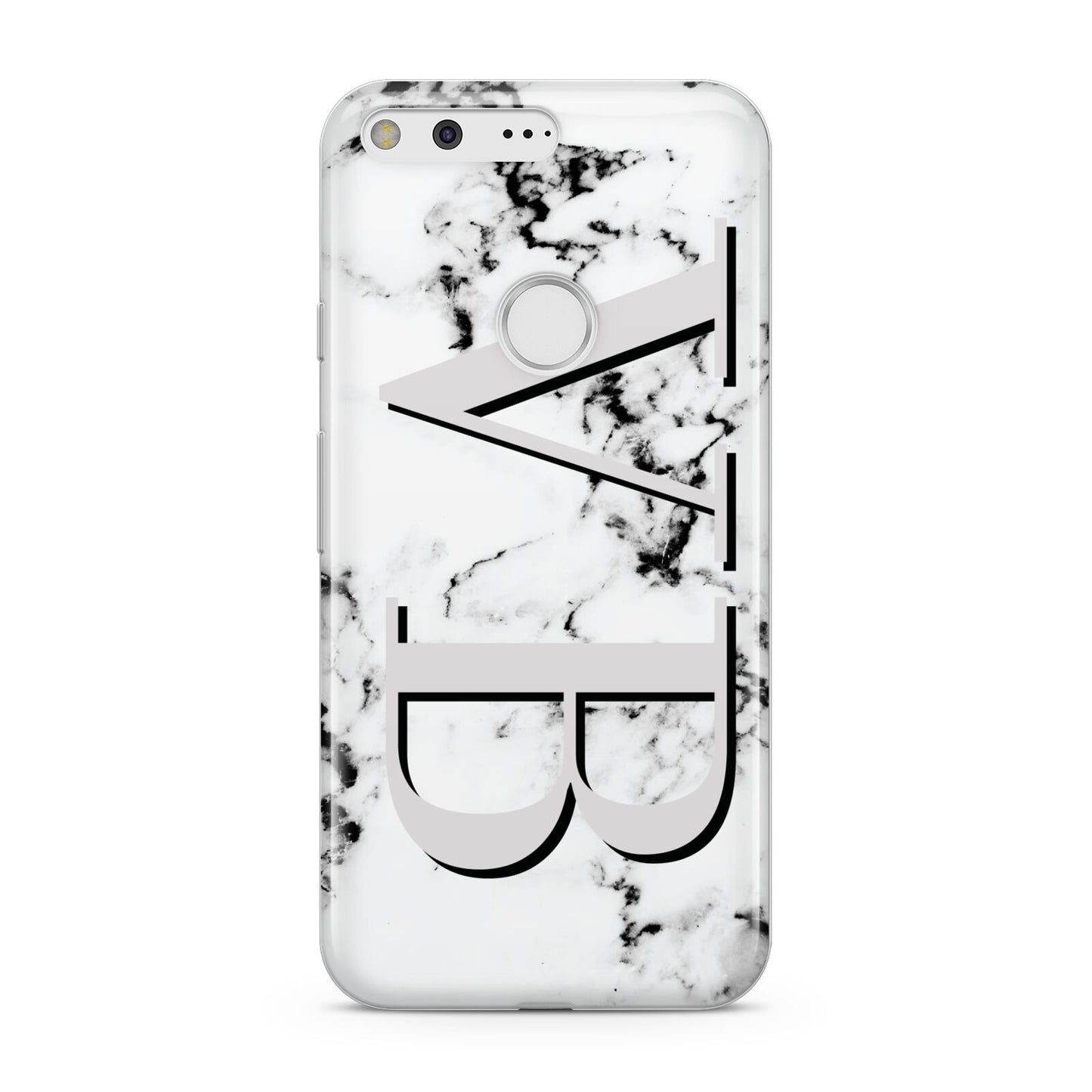 Personalised Landscape Initials With Marble Google Pixel Case