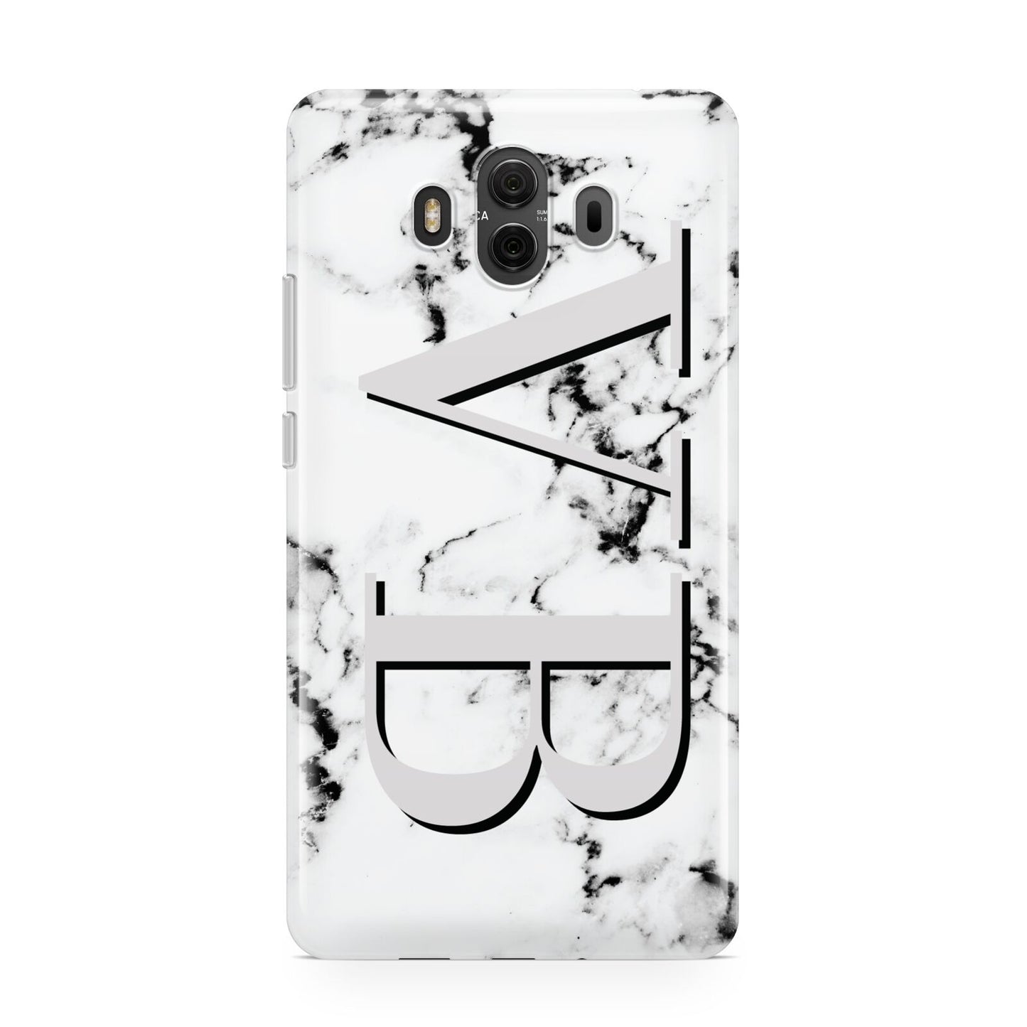 Personalised Landscape Initials With Marble Huawei Mate 10 Protective Phone Case
