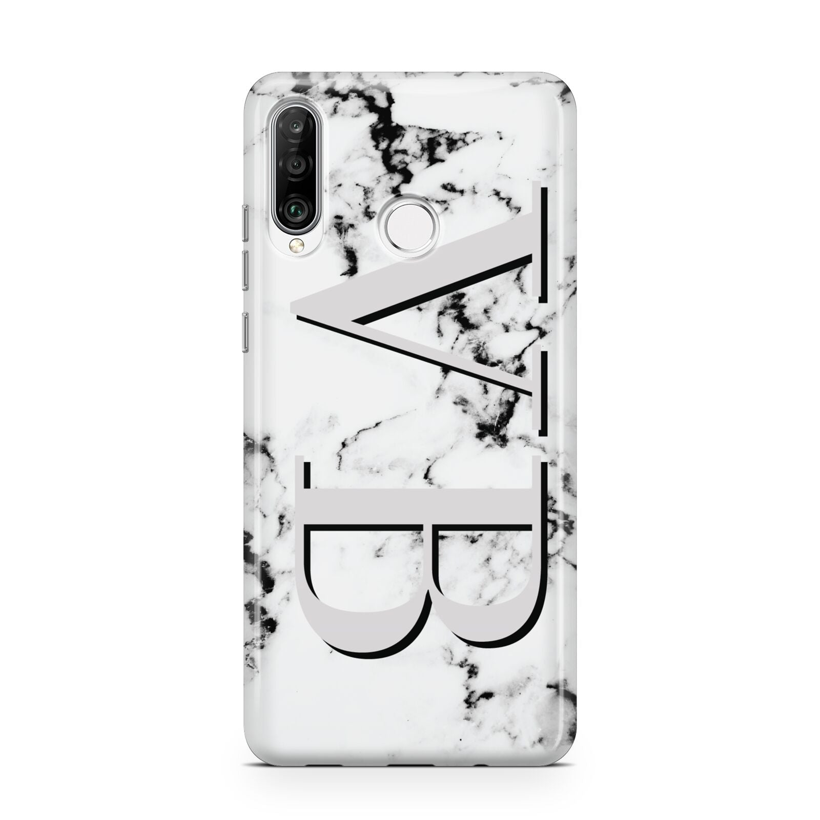 Personalised Landscape Initials With Marble Huawei P30 Lite Phone Case