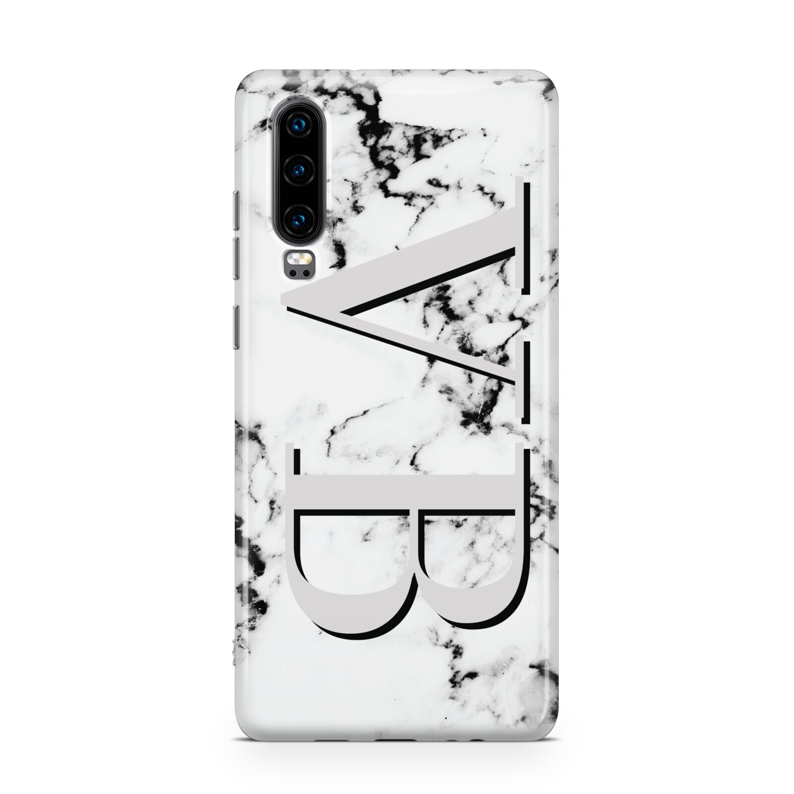 Personalised Landscape Initials With Marble Huawei P30 Phone Case