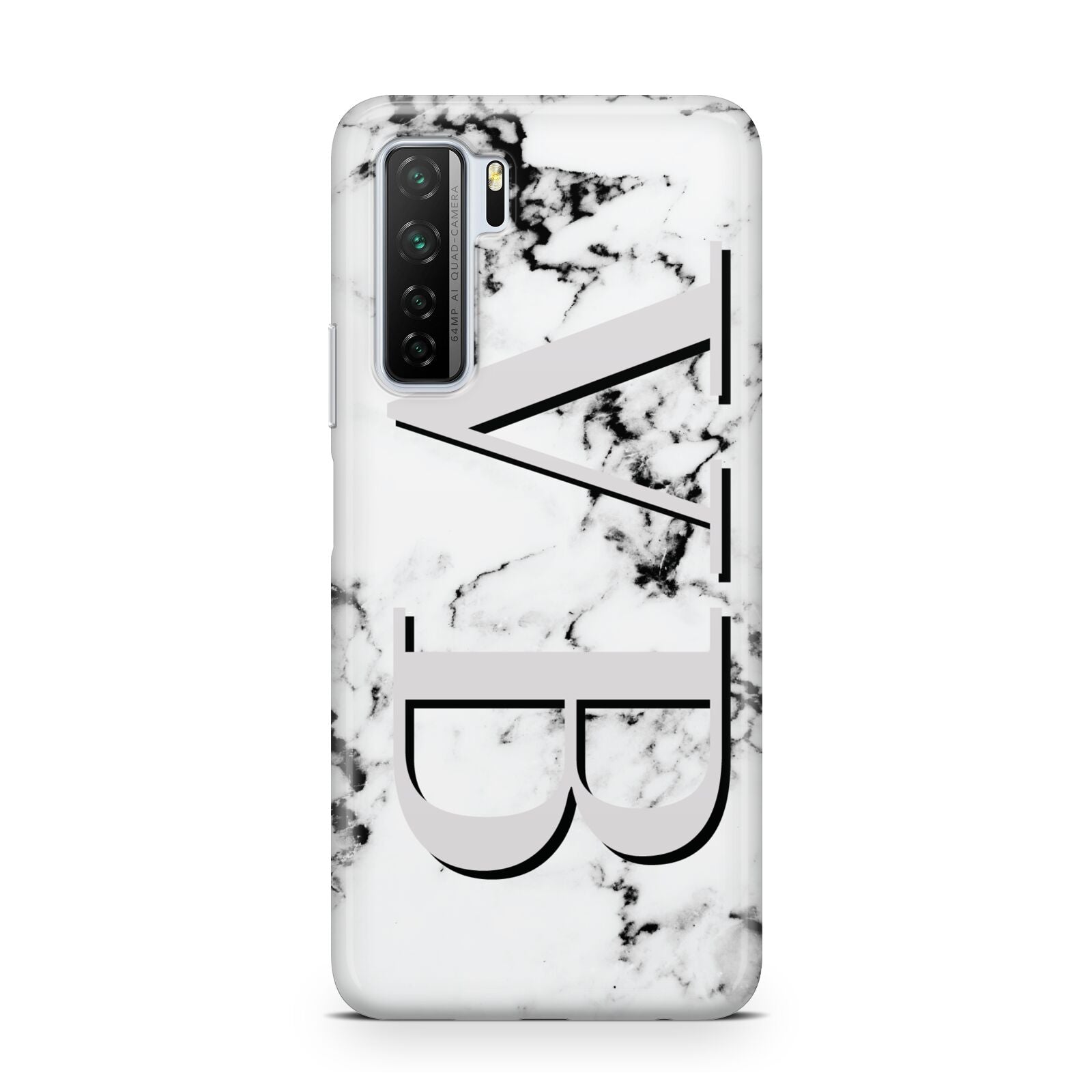 Personalised Landscape Initials With Marble Huawei P40 Lite 5G Phone Case