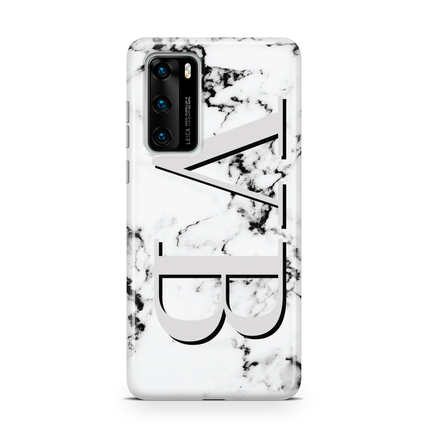 Personalised Landscape Initials With Marble Huawei P40 Phone Case