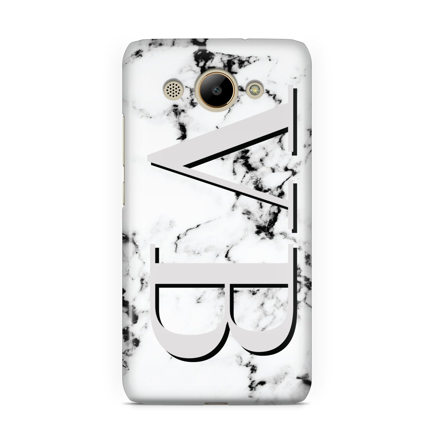 Personalised Landscape Initials With Marble Huawei Y3 2017