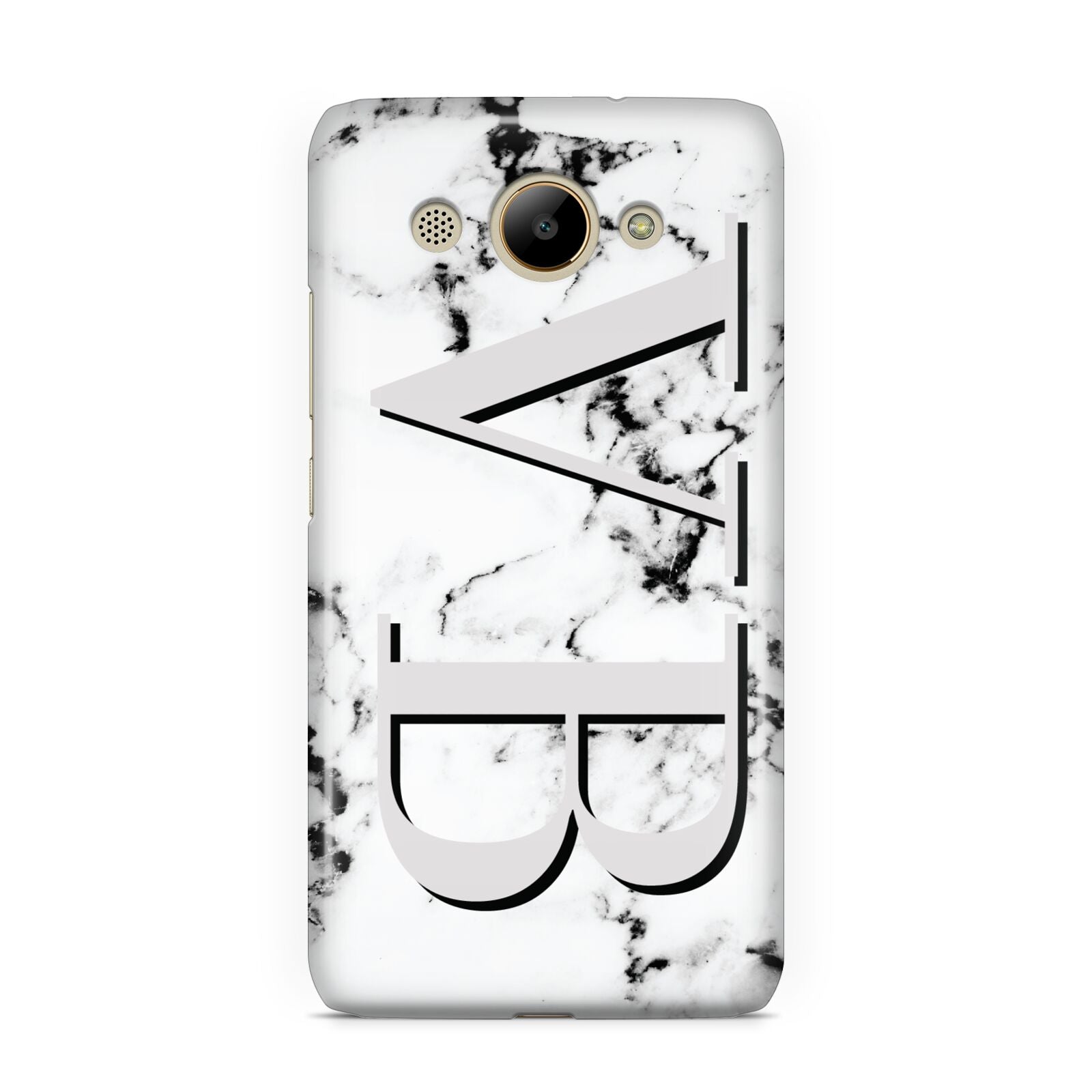 Personalised Landscape Initials With Marble Huawei Y3 2017