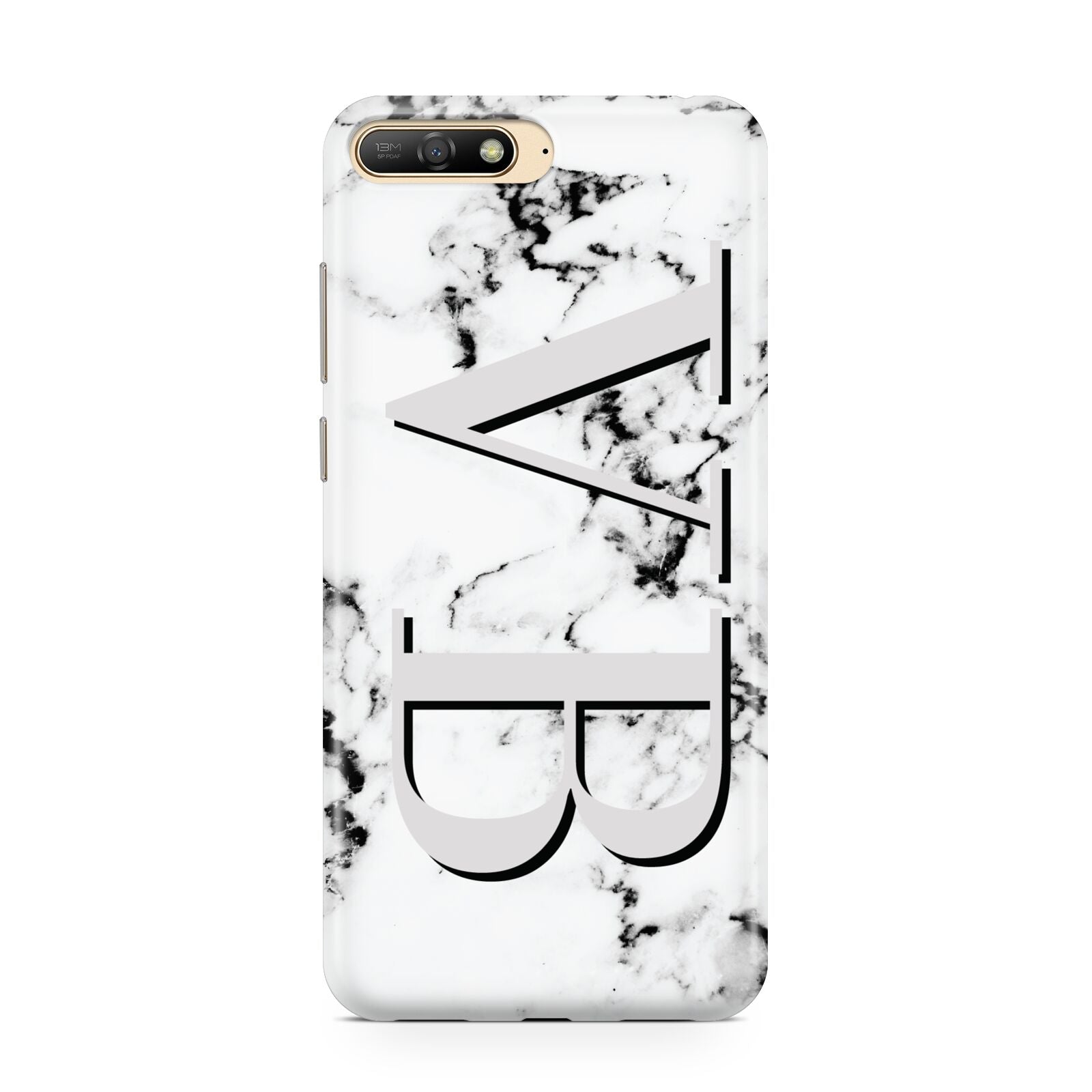 Personalised Landscape Initials With Marble Huawei Y6 2018