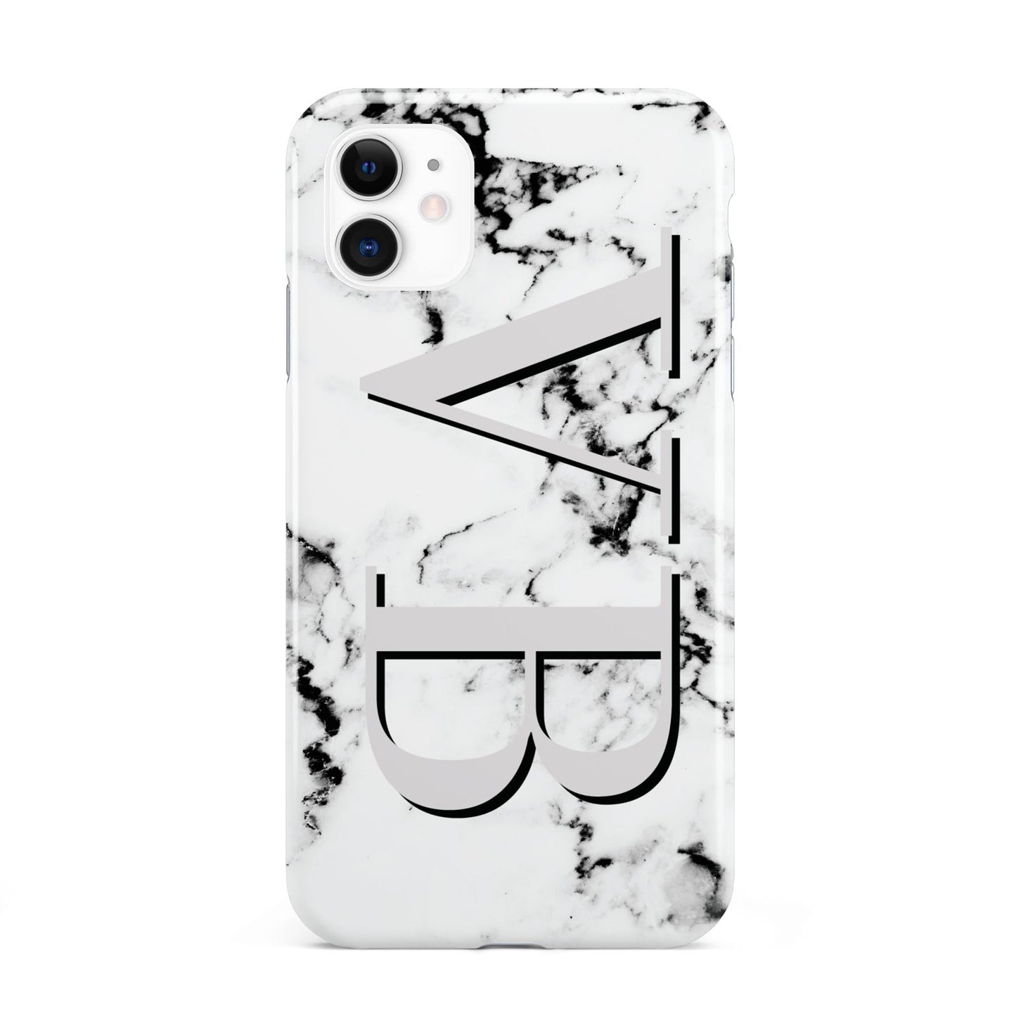 Personalised Landscape Initials With Marble iPhone 11 3D Tough Case