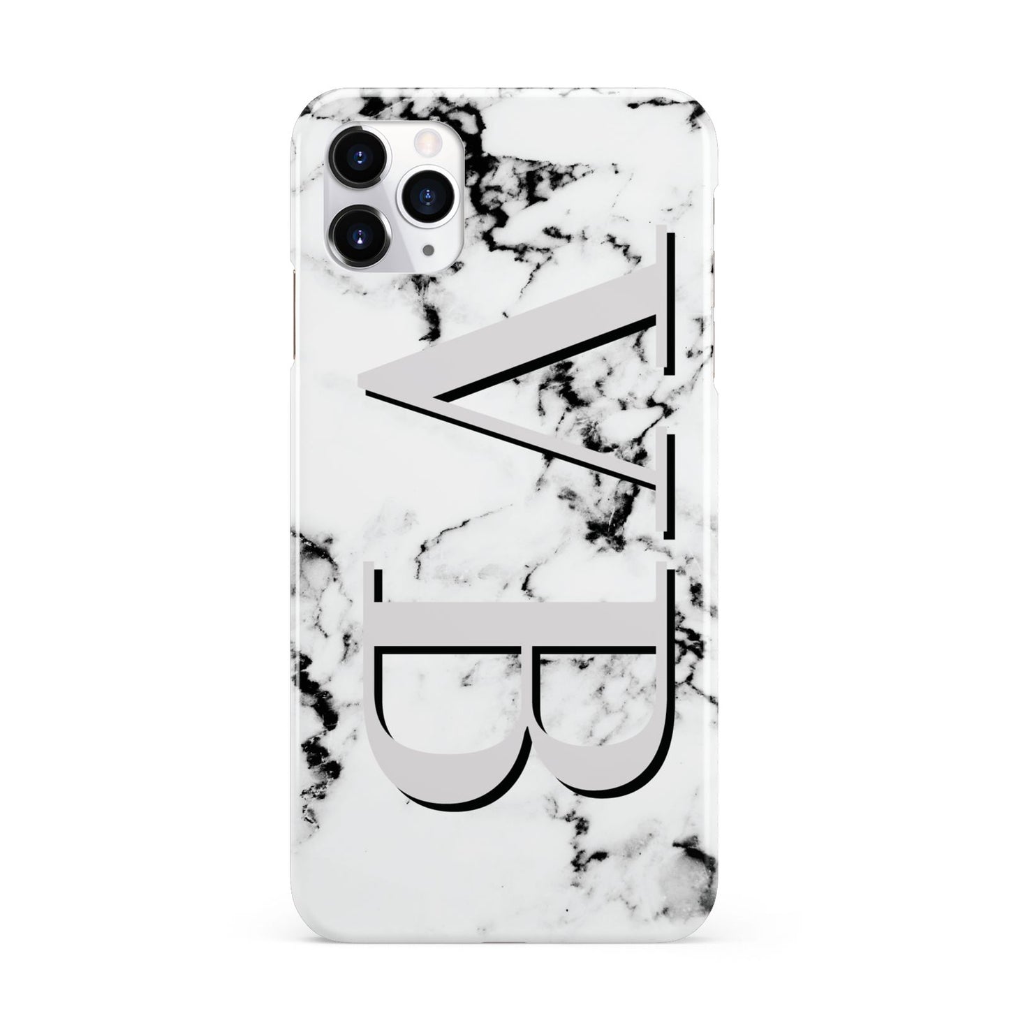 Personalised Landscape Initials With Marble iPhone 11 Pro Max 3D Snap Case