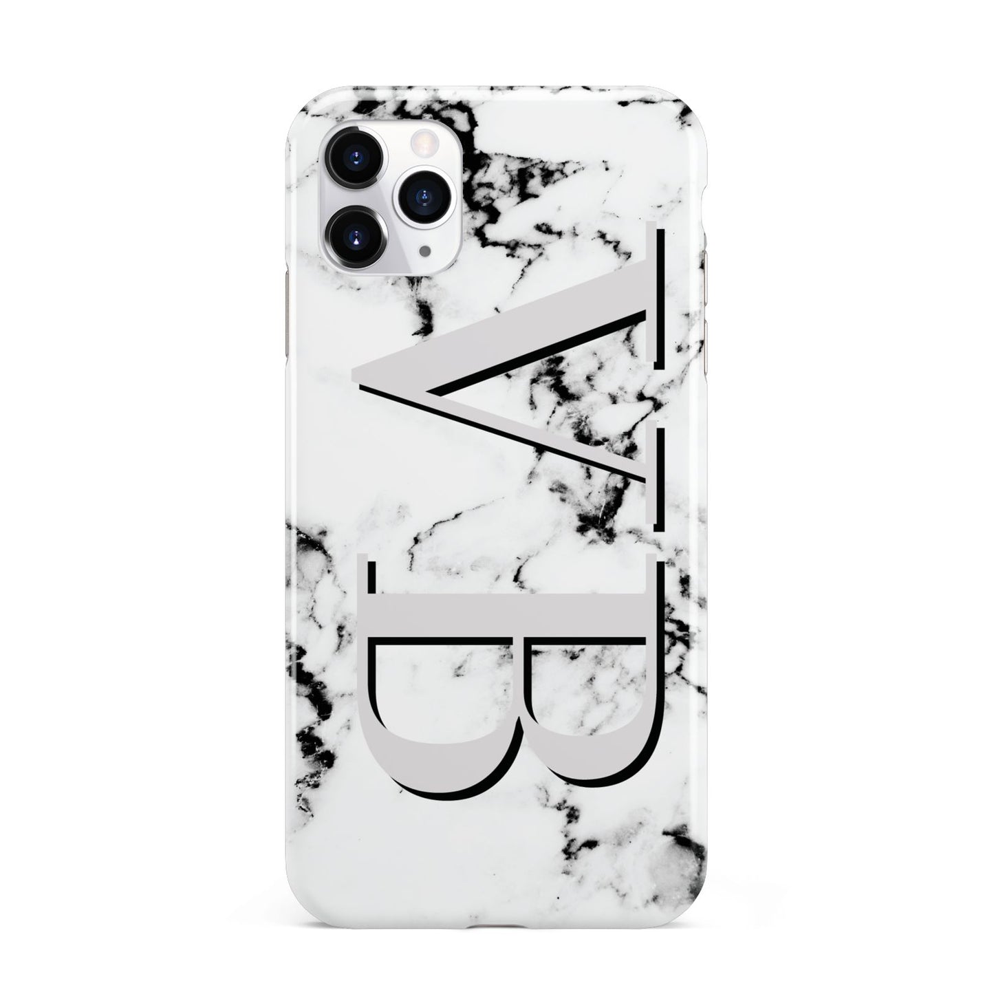 Personalised Landscape Initials With Marble iPhone 11 Pro Max 3D Tough Case