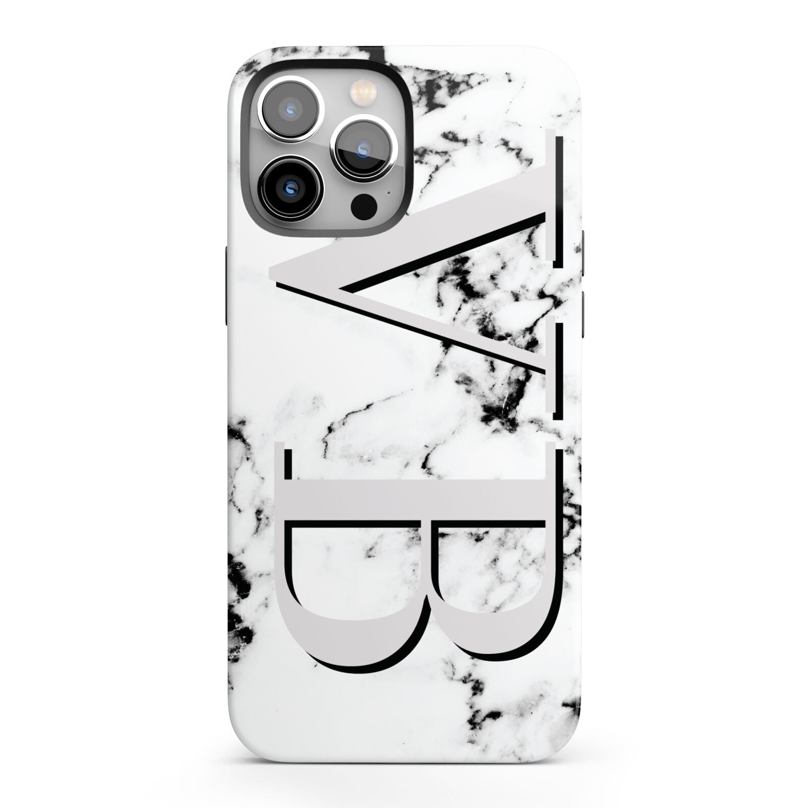 Personalised Landscape Initials With Marble iPhone 13 Pro Max Full Wrap 3D Tough Case