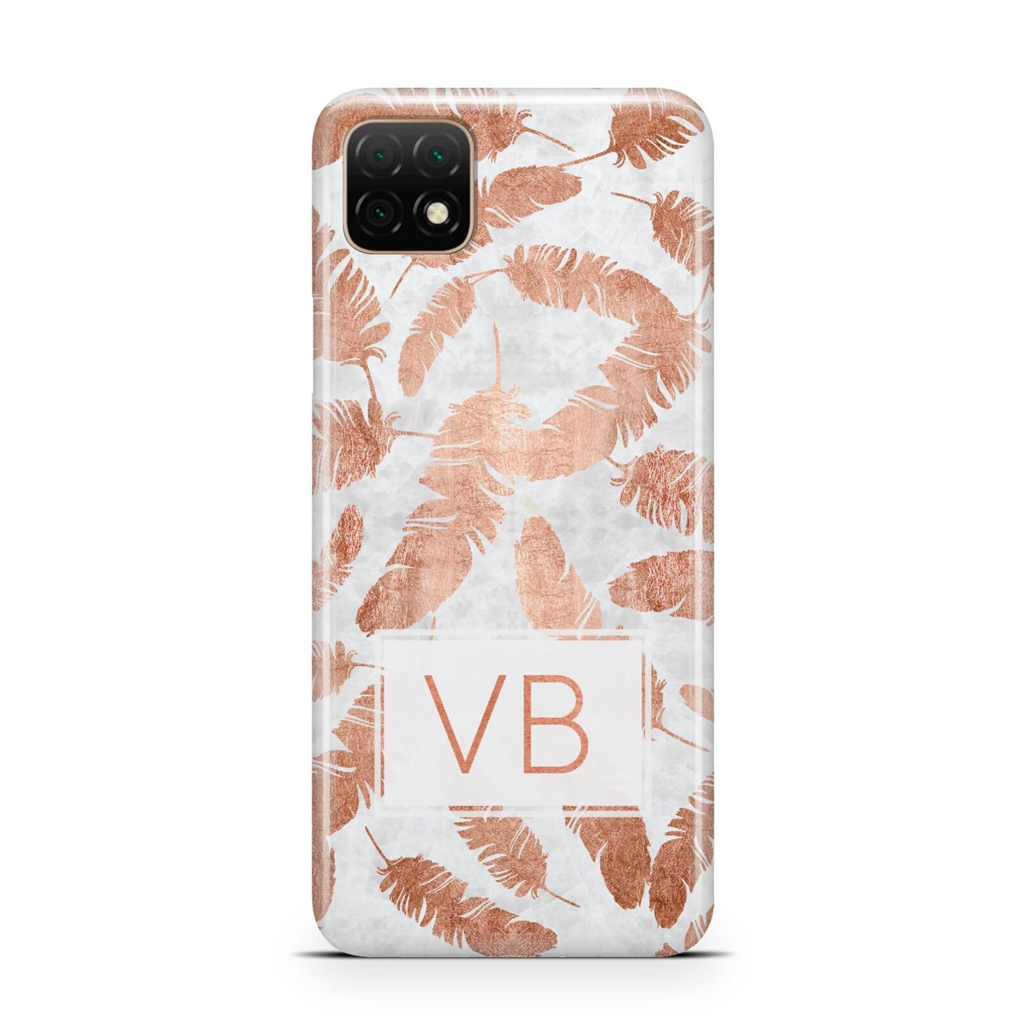 Personalised Leaf Marble Initials Huawei Enjoy 20 Phone Case