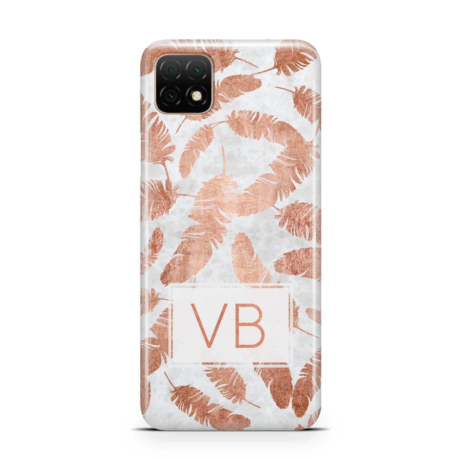 Personalised Leaf Marble Initials Huawei Enjoy 20 Phone Case