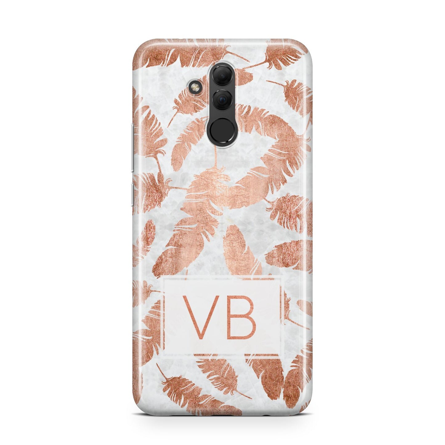 Personalised Leaf Marble Initials Huawei Mate 20 Lite