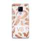 Personalised Leaf Marble Initials Huawei Mate 20X Phone Case