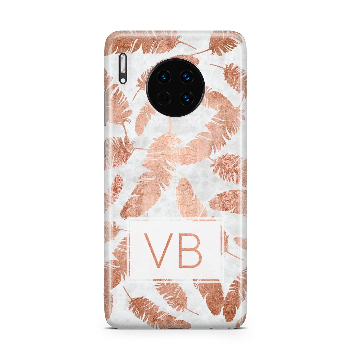 Personalised Leaf Marble Initials Huawei Mate 30