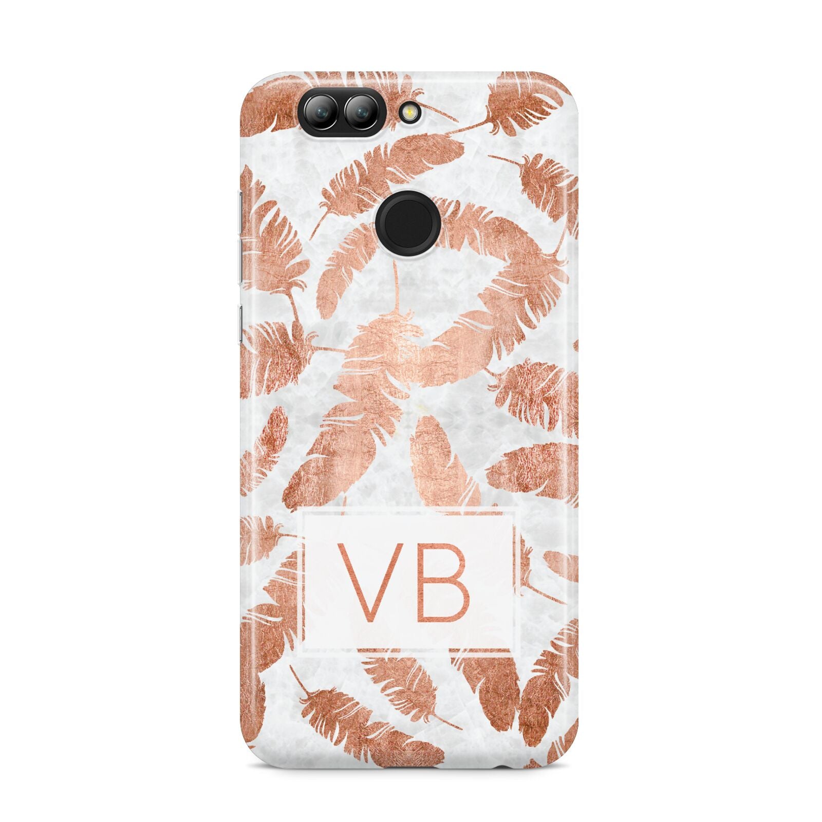 Personalised Leaf Marble Initials Huawei Nova 2s Phone Case