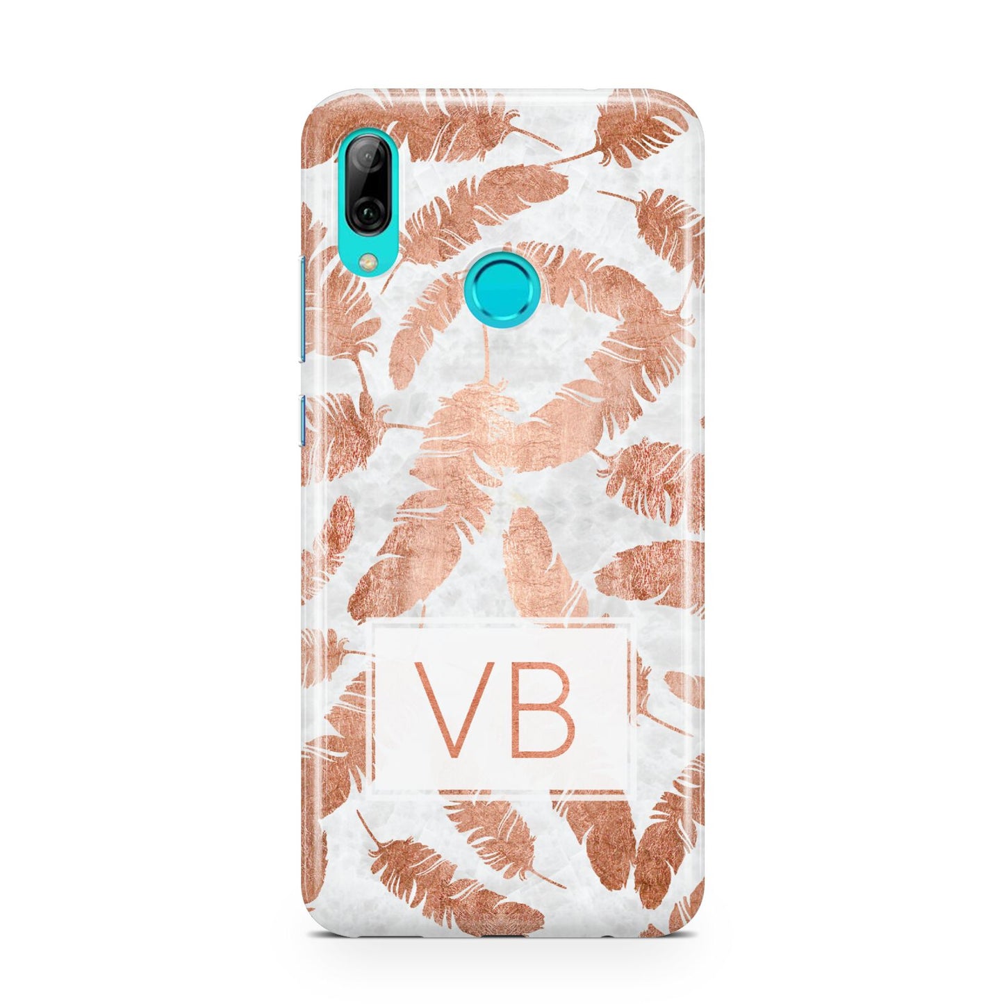 Personalised Leaf Marble Initials Huawei P Smart 2019 Case