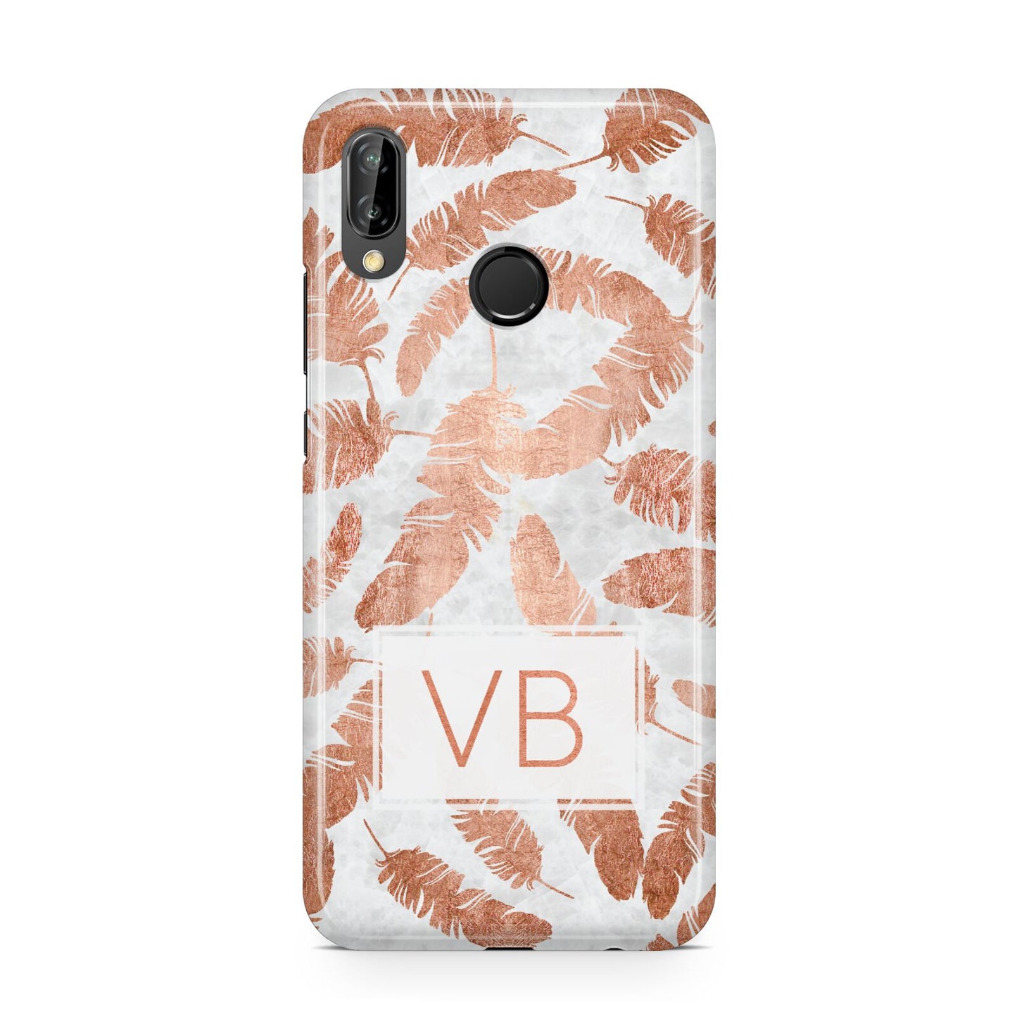 Personalised Leaf Marble Initials Huawei P20 Lite Phone Case