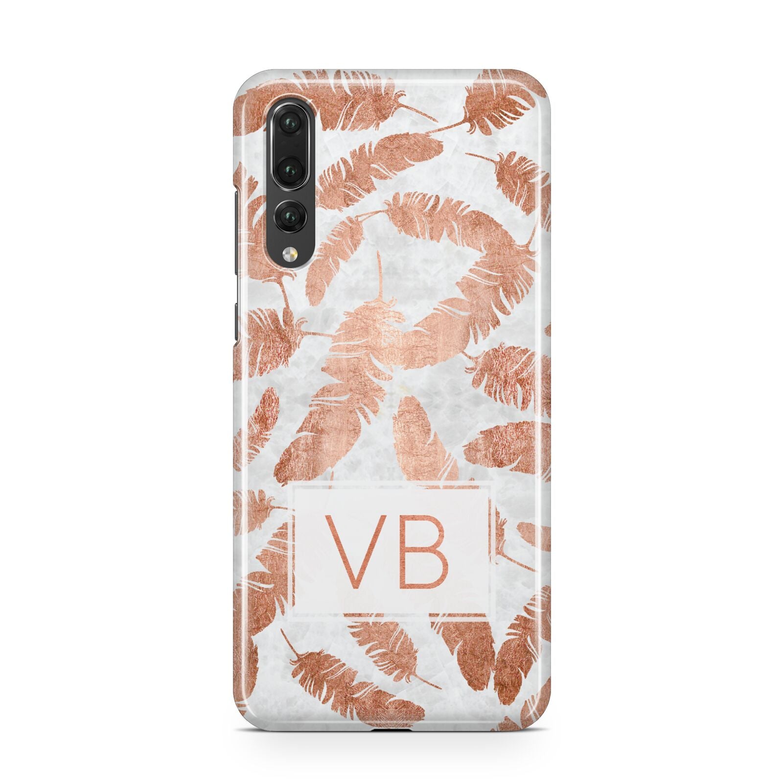 Personalised Leaf Marble Initials Huawei P20 Pro Phone Case