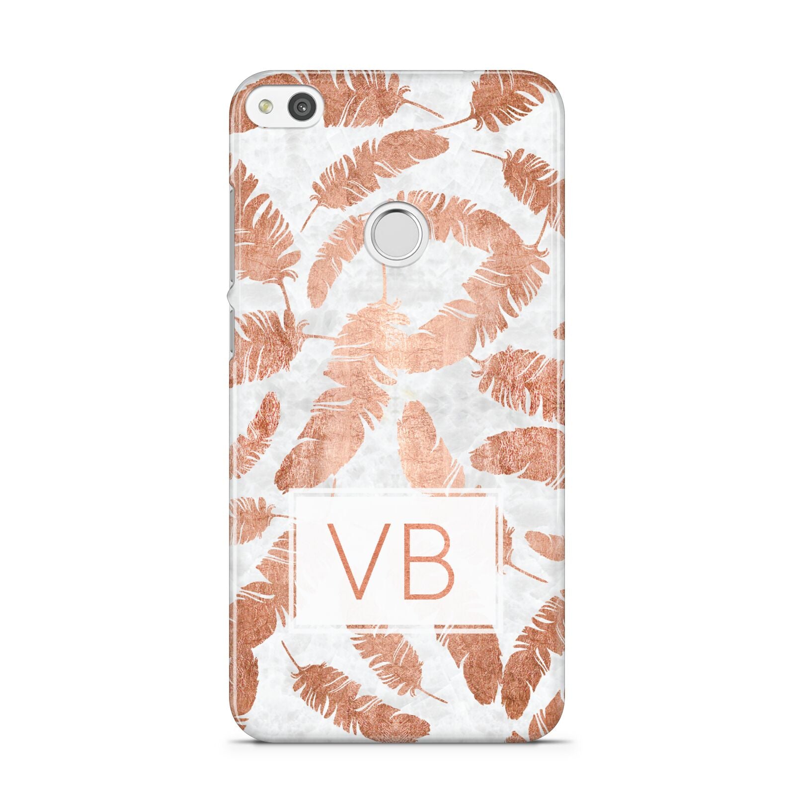 Personalised Leaf Marble Initials Huawei P8 Lite Case