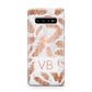Personalised Leaf Marble Initials Protective Samsung Galaxy Case