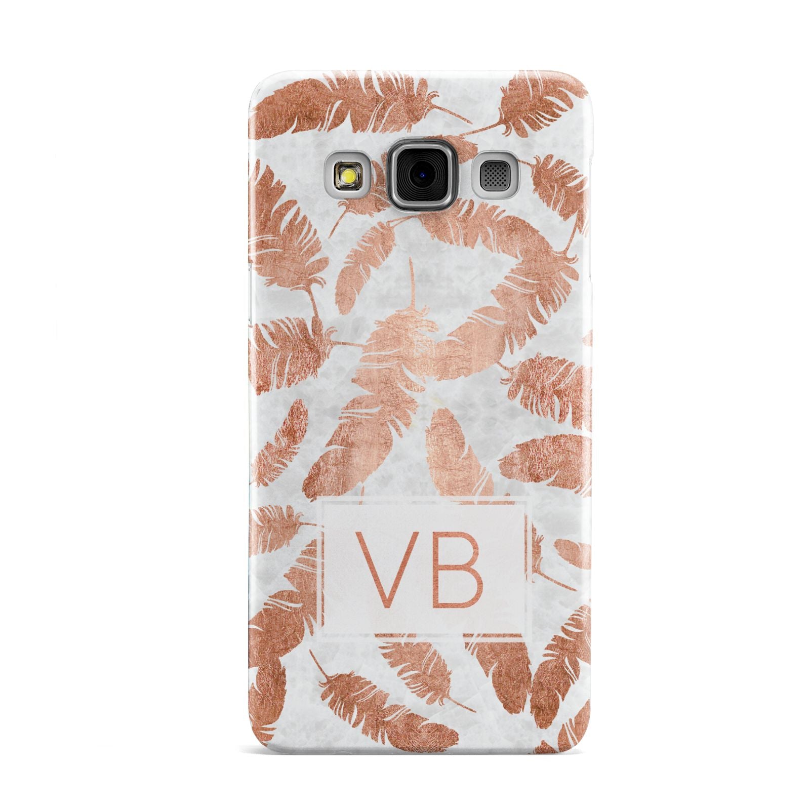 Personalised Leaf Marble Initials Samsung Galaxy A3 Case